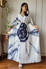 Elegant Hand Block Printed Long Kaftan