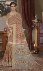 Banarasi Chiffon Cotton Patola Silk Saree
