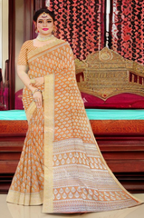 Banarasi Chiffon Cotton Patola Silk Saree