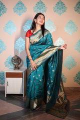 Soft Silk Saree with Pure Gold Jari – Traditional Elegance