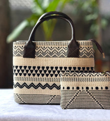 Tim Tim Handbag Cum Sling – Rugged Fabric Dual Partition Bag with Adjustable Sling