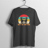 Best Cat Dad - WildThreads - Round Neck Half Sleeve T-Shirt