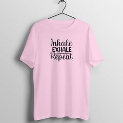 Inhale Exhale - MSCHF - Round Neck Half Sleeve T-Shirt