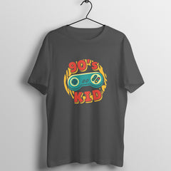 90s kid Gaming Design Round Neck T-Shirt