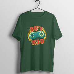 90s kid Gaming Design Round Neck T-Shirt