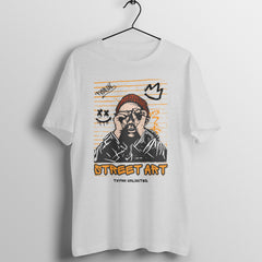 Beige and Orange Modern Illustrative Street Art - Crew Cut T-Shirt