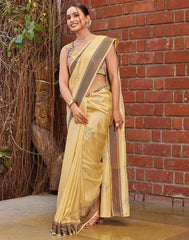 Dola Jacquard Saree with Embroidery Work and Satin Digital Print Blouse – Premium Festive Collection