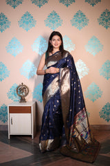 Soft Silk Saree with Pure Gold Jari – Traditional Elegance