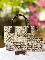 Tim Tim Handbag Cum Sling – Rugged Fabric Dual Partition Bag with Adjustable Sling