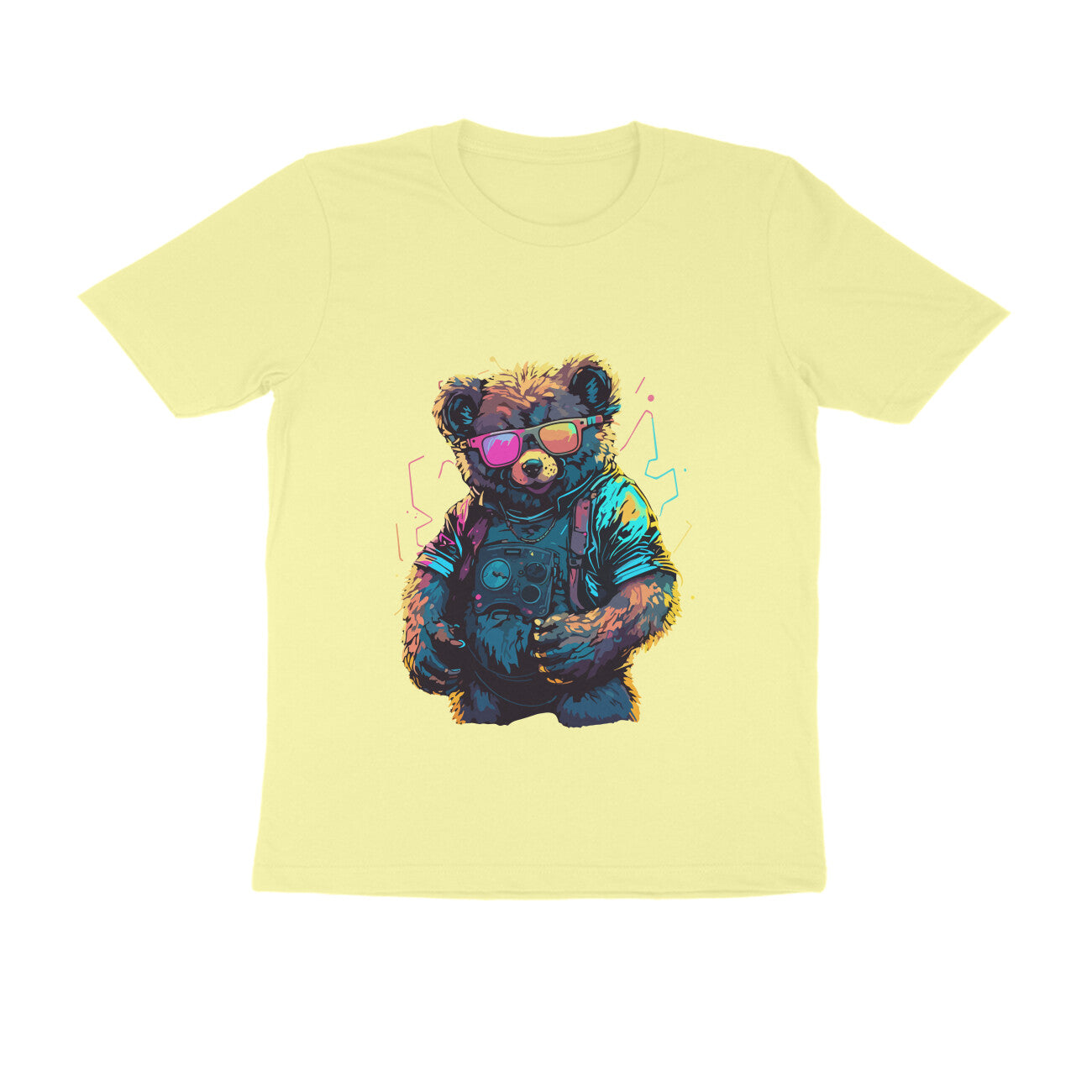 Party Teddy - WildThreads - Round Neck Half Sleeve T-Shirt