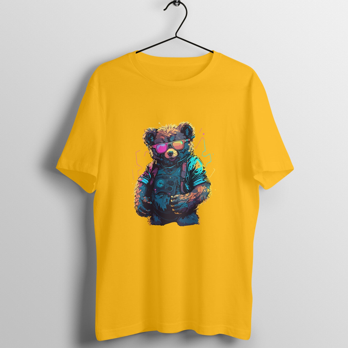 Party Teddy - WildThreads - Round Neck Half Sleeve T-Shirt