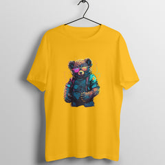 Party Teddy - WildThreads - Round Neck Half Sleeve T-Shirt