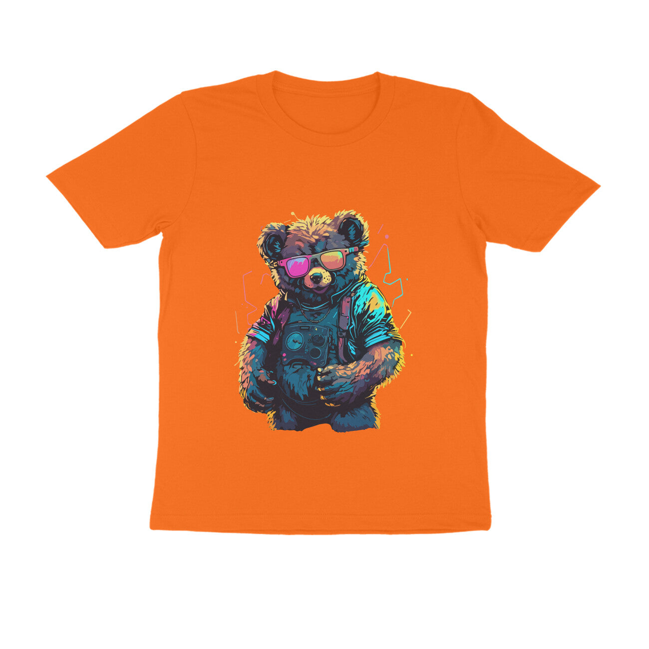 Party Teddy - WildThreads - Round Neck Half Sleeve T-Shirt