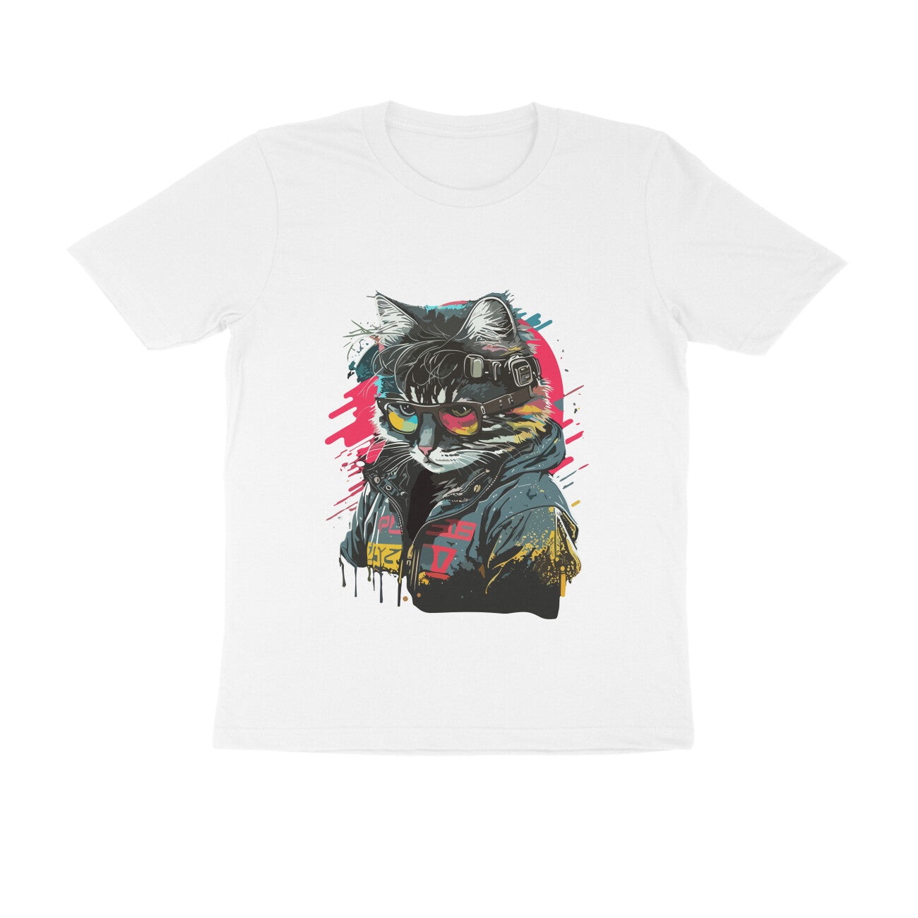 Mr Purrfect - WildThreads - Round Neck Half Sleeve T-Shirt