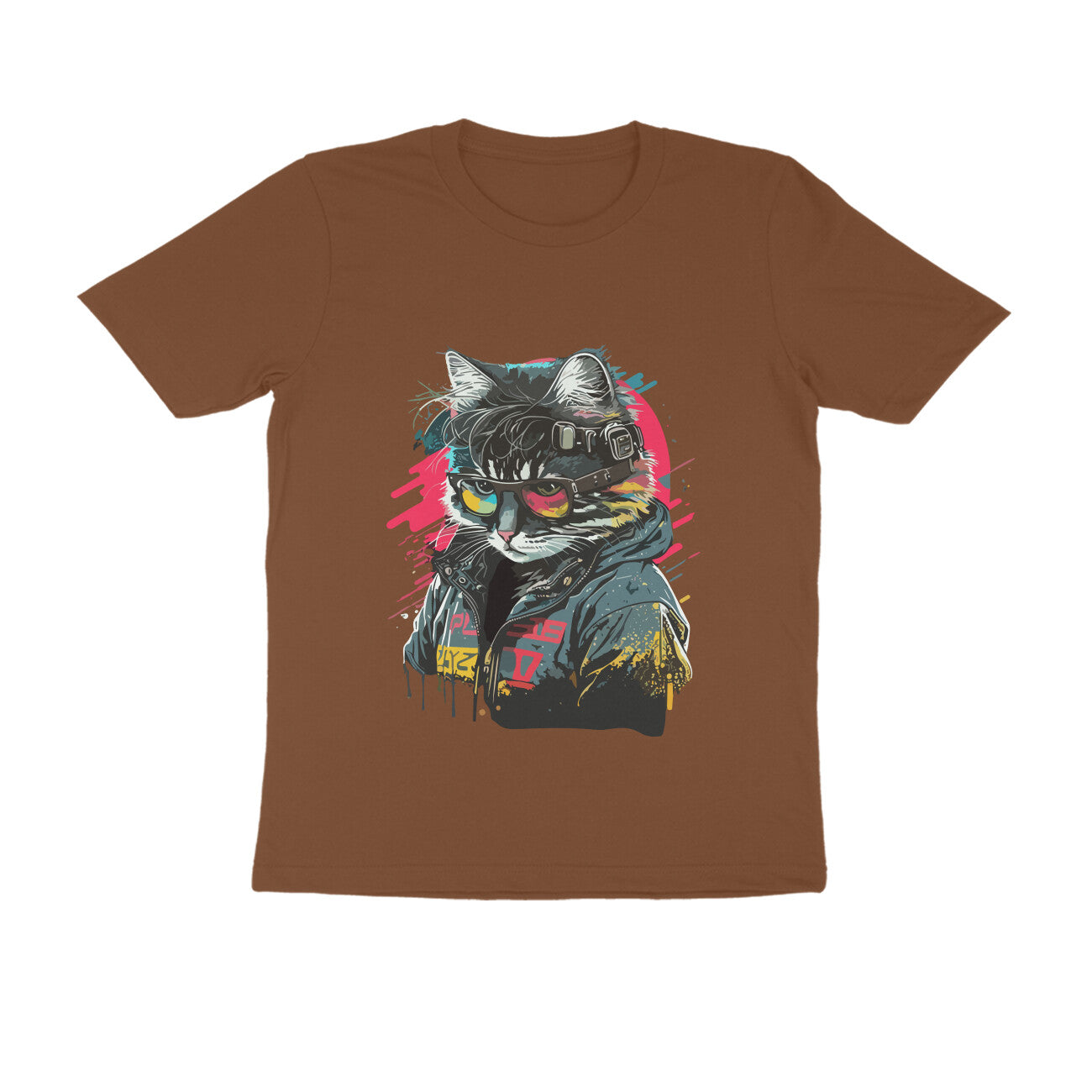 Mr Purrfect - WildThreads - Round Neck Half Sleeve T-Shirt