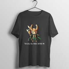 Kneel before me - MSCHF - Round Neck Half Sleeve T-Shirt