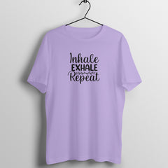 Inhale Exhale - MSCHF - Round Neck Half Sleeve T-Shirt
