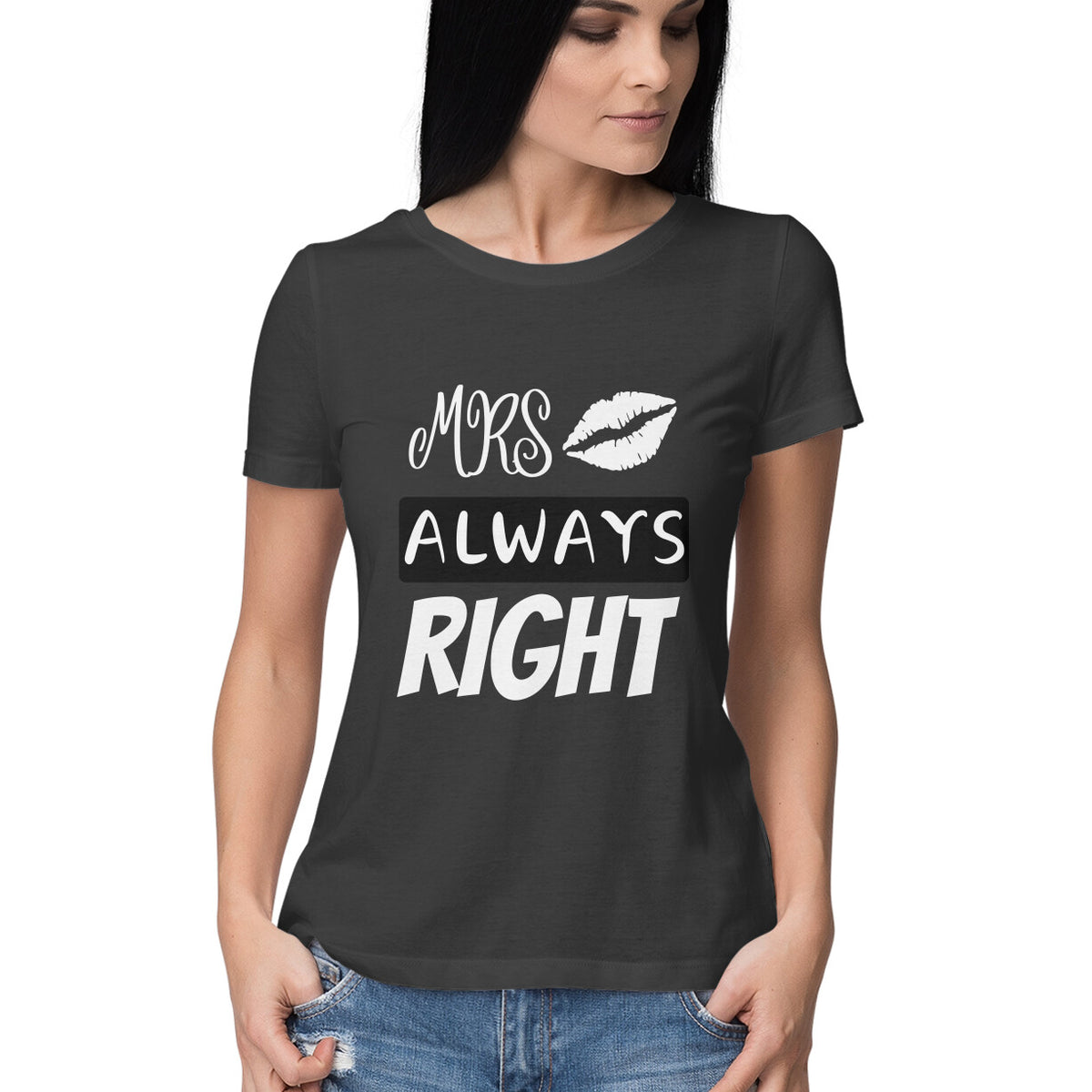 Mrs. Always Right - Couple T-Shirt for Her