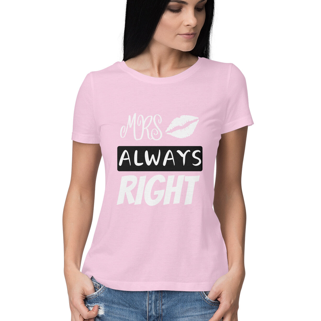 Mrs. Always Right - Couple T-Shirt for Her