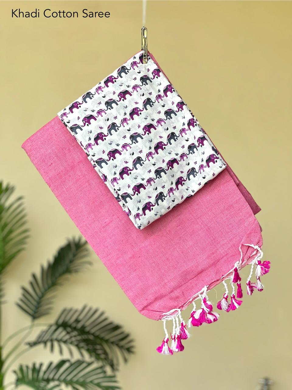 Pure khadi cotton sarees