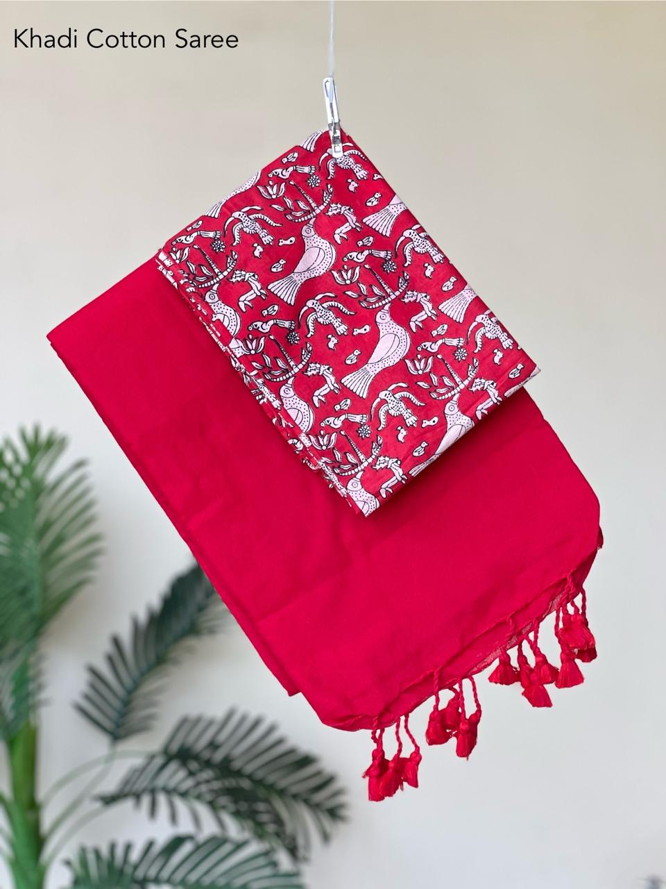 Pure khadi cotton sarees
