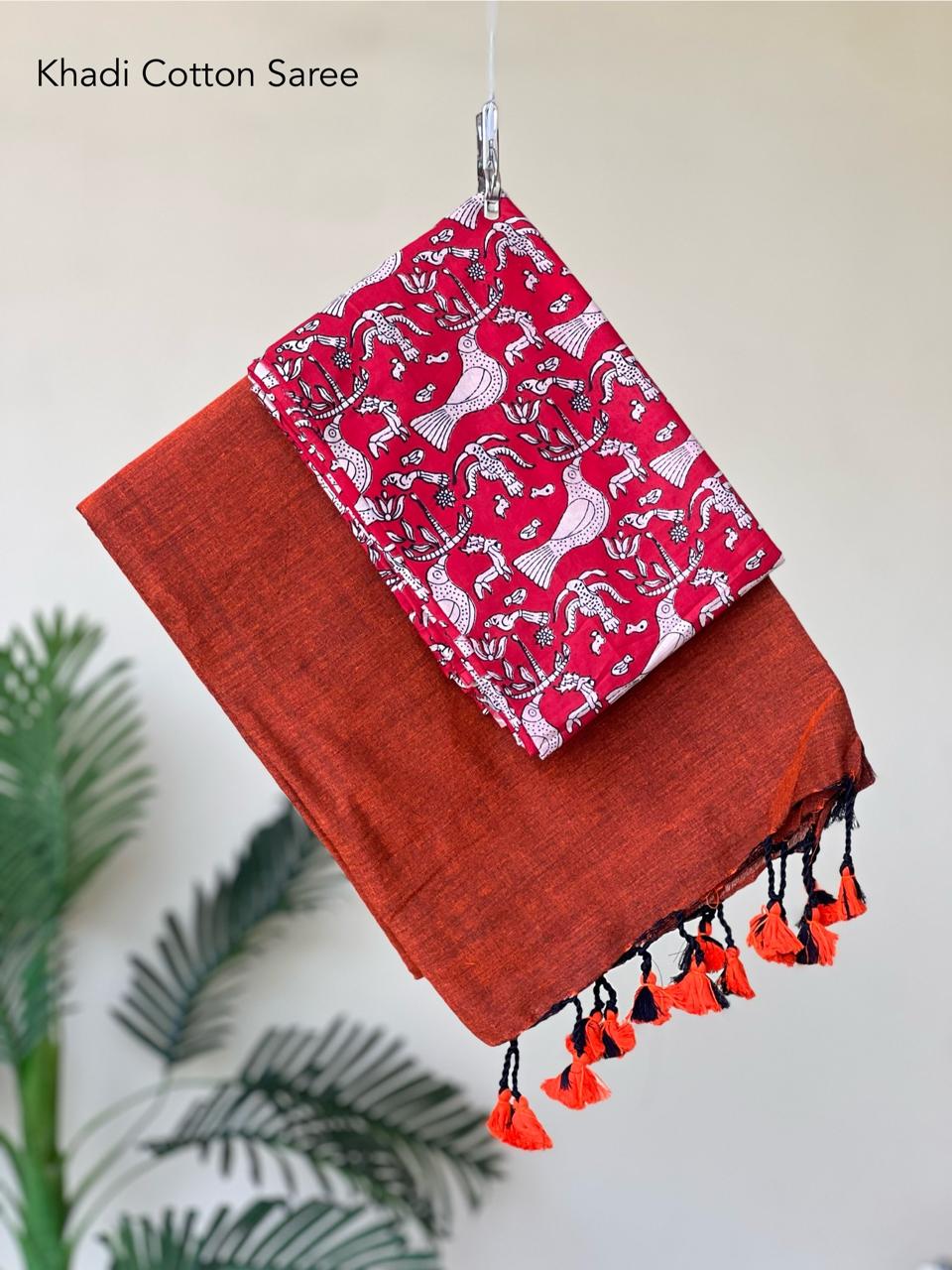 Pure khadi cotton sarees