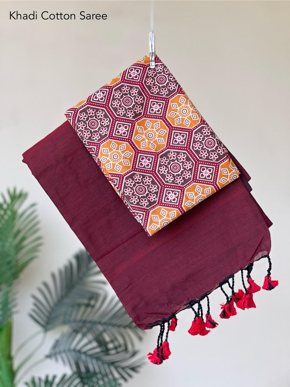 Pure khadi cotton sarees