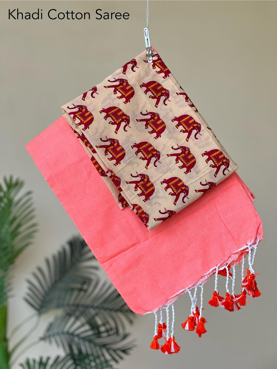 Pure khadi cotton sarees