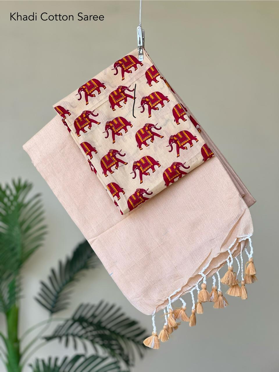 Pure khadi cotton sarees