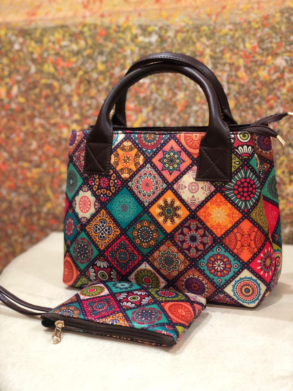 Tim Tim Hand Bag cum Sling – Bagru Print Beauty