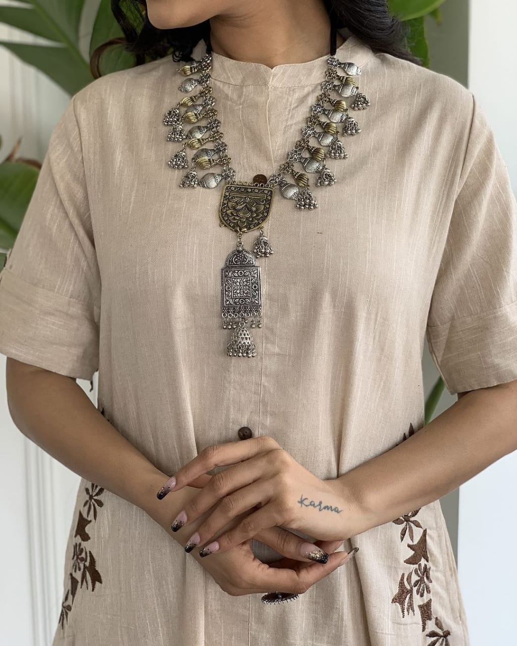 Premium Cotton Slab A-Line Kurta Set