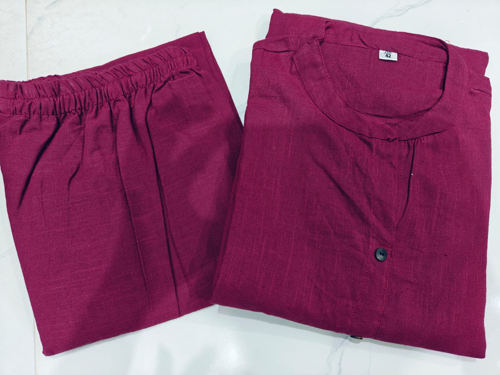 Premium Cotton Slab A-Line Kurta Set