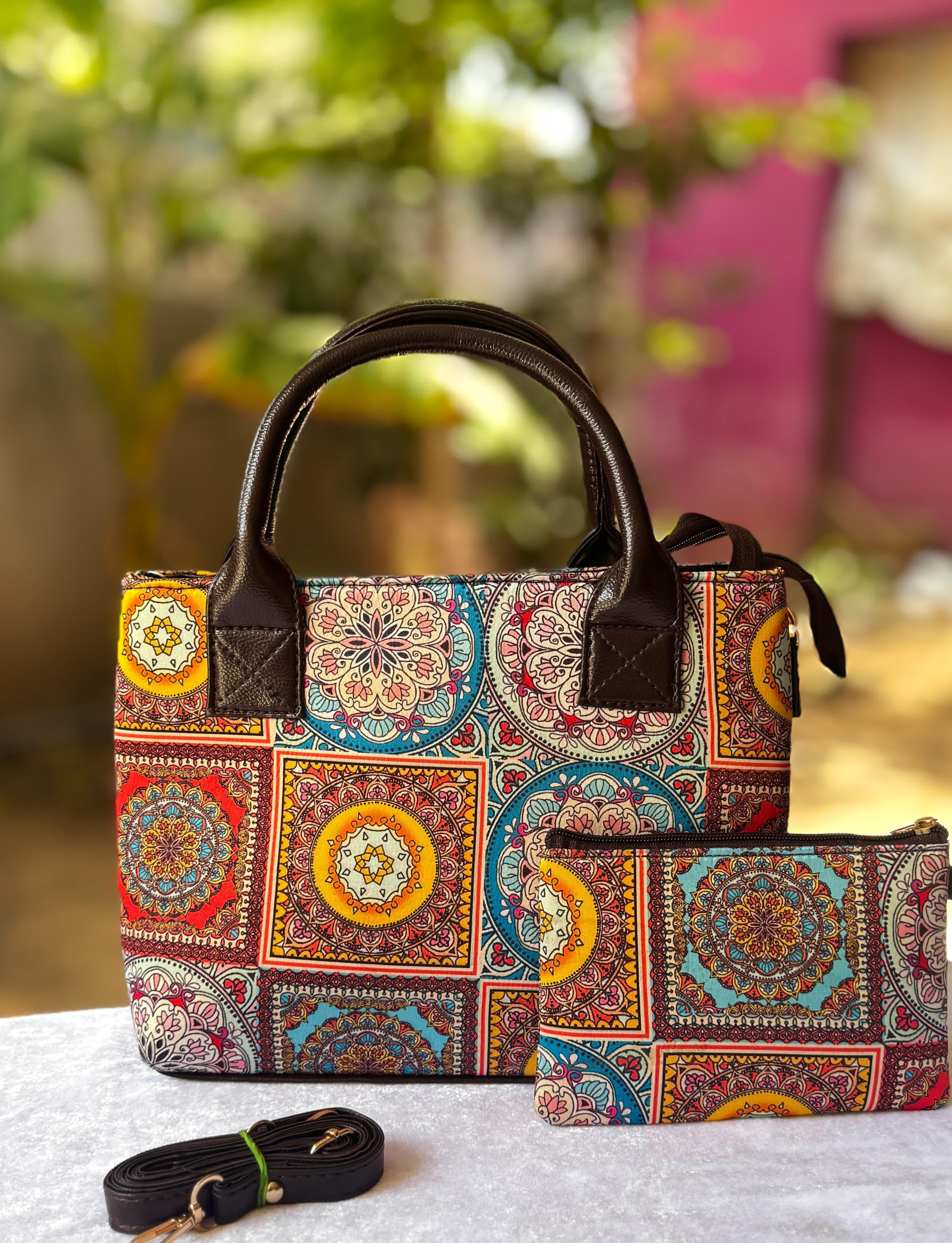 Tim Tim Hand Bag cum Sling – Bagru Print Beauty