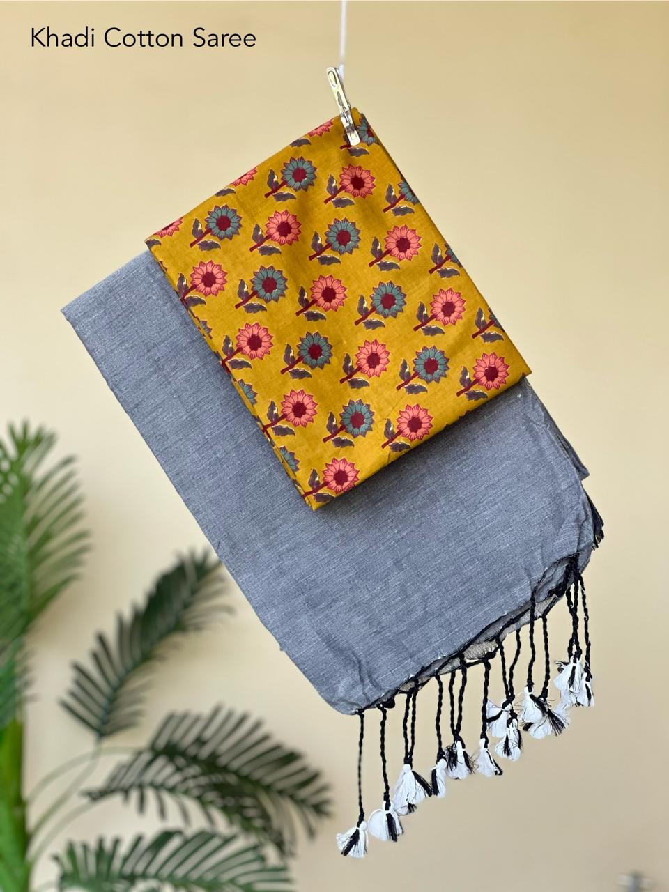 Pure khadi cotton sarees