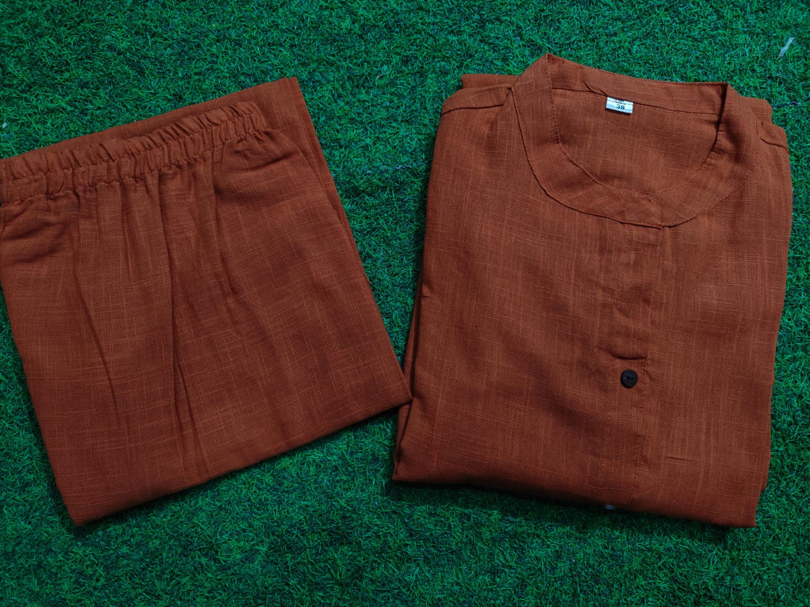 Premium Cotton Slab A-Line Kurta Set