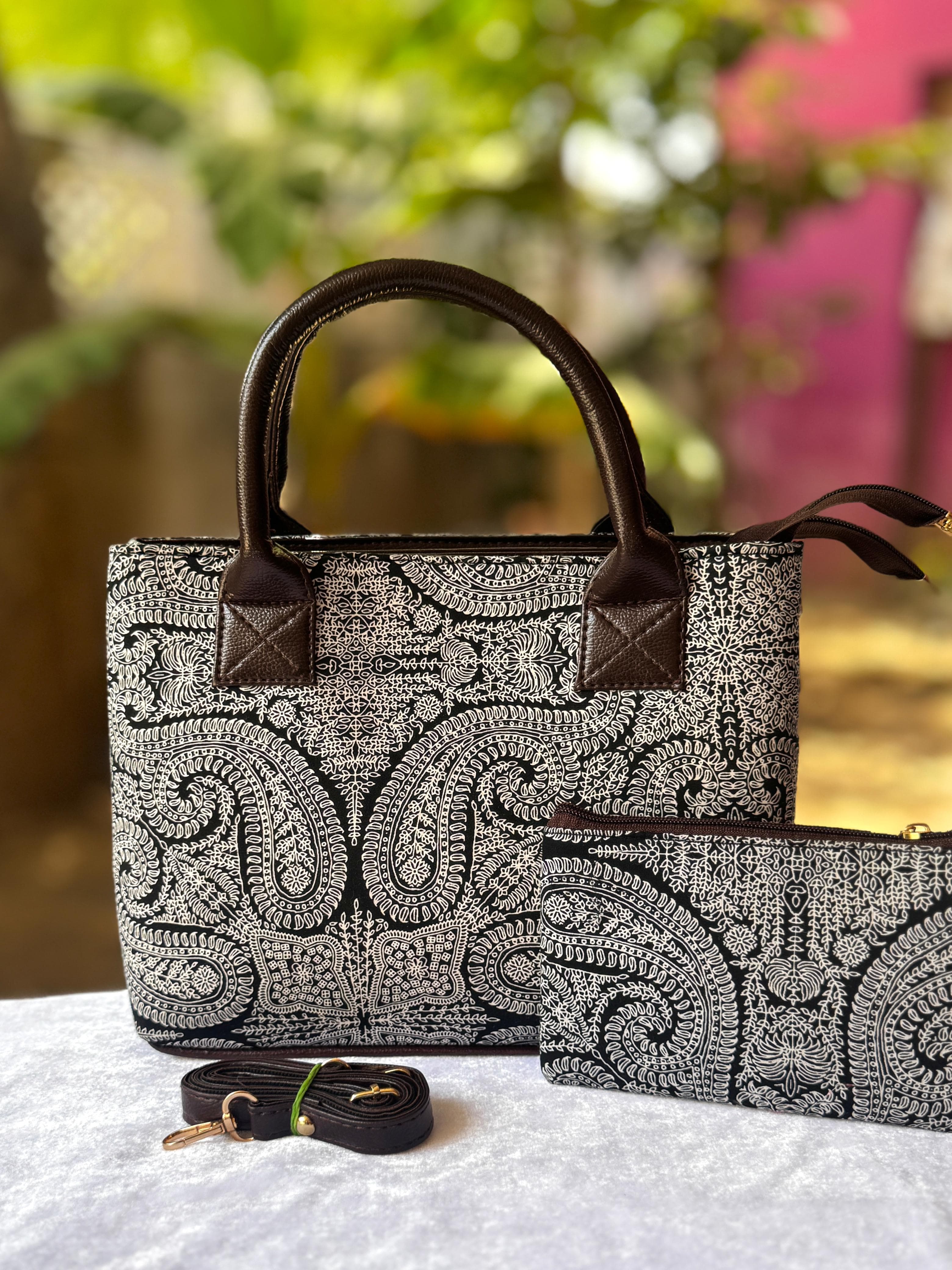 Tim Tim Hand Bag cum Sling – Bagru Print Beauty